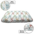 thumbnail image 3 of Airplane Pet Bed, Vintage Single Engine Biplanes in Colorful Sketch Style Aviation Theme, Chew Resistant Pad for Dogs and Cats Cushion with Removable Cover, 24" x 39", Multicolor, by Ambesonne, 3 of 4