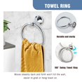 thumbnail image 4 of Agkxhdec Juego De Accesorios De Baño De 4 Piezas: Juego De Accesorios De Baño Cromado Barra Para Toallas Anillo Para Toallas Soporte Para Papel Higiénico Gancho Para Bata Montado En La Pared Instalaci, 4 of 5