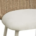 thumbnail image 4 of Pemberly Row Handmade Contemporary Cream Outdoor Dining Chair, 4 of 6