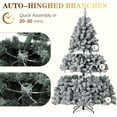 thumbnail image 3 of 9 ft Christmas Tree, Christmas Decorations with 900 Lights, Pre-lit Artificial Christmas Tree with 1800 Snowy White PVC Branches, Flodable Metal Stand＆Easy Assembly, 3 of 7