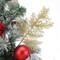 thumbnail image 2 of (10 piezas/lote) Plantas artificiales Ramas de pino Decoración de árbol de Navidad Material de lentejuelas brillantes doradas Accesorios de decoración del hogar, 2 of 5