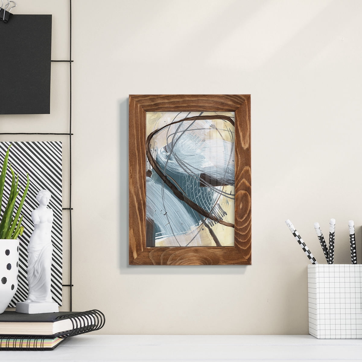 Winding Around II - Framed Print w/glass - Walnut