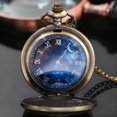 thumbnail image 3 of Reloj de bolsillo Tiong 45 mm azul estrellado con cadena de 380 mm, 3 of 9