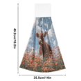 thumbnail image 3 of 2PCS Velcro Hangable Hand Towels Quick-Drying Hanging Kitchen Towels for Kitchen & Bathroom Brown Cow, 3 of 7