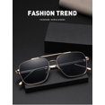 thumbnail image 2 of Lunettes de Soleil Rétro à Monture Carrée pour Hommes et Femmes, Extérieur, Vacances, Prise de Vue de Rue, Lunettes de Soleil Décoratives (Couleur : D, Taille : 1), 2 of 4