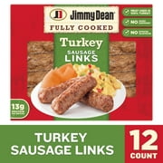 Angle View: Jimmy Dean Fully Cooked Turkey Sausage Links, 12 Count