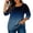 Light Blue, variant on Qulqfy Tie Dye Graphic Tees For Women Scoop Neck Fall Plus Size 3/4 Length Sleeve Boho Spring Casual Comfy Knit Dressy Womens Tops Summer 2XL