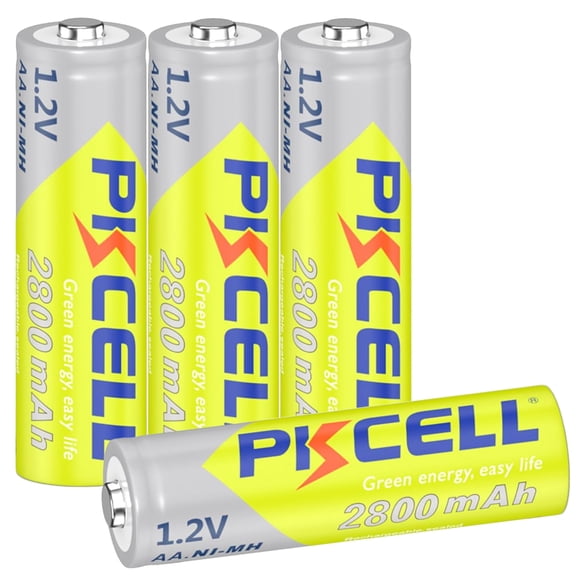PKCELL Ni-MH 1.2V 2800mAh AA Rechargeable Batteries High Capacity for Garden Landscaping Outdoor Solar Lights String Lights Pathway Lights 4Pcs