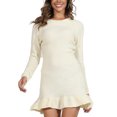 thumbnail image 5 of VENUZOR&nbsp;Casual Fishtail Sweater Dress Mid-Length Sleeve Slim Hip-Wrapped Sweater Dress For Women, 5 of 7