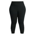 thumbnail image 5 of Terra & Sky Women's Plus Size Capri Ladder Leggings, 22" Inseam, Sizes 0X-5X, 5 of 5