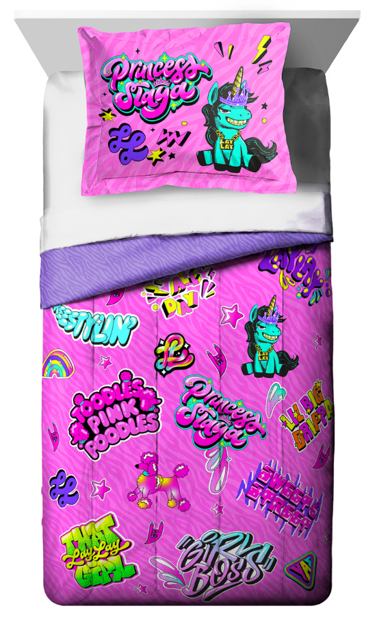 Shopkins Reversible Comforter w/Pillow Sham Twin/Full 2 PC BRAND NEW quilt throw 