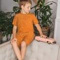 thumbnail image 4 of Balery Orange Glitter2 Conjunto de Pijama Infantil de Manga Corta con Estampado – Ropa de Dormir de Algodón Suave-4X-Large, 4 of 6