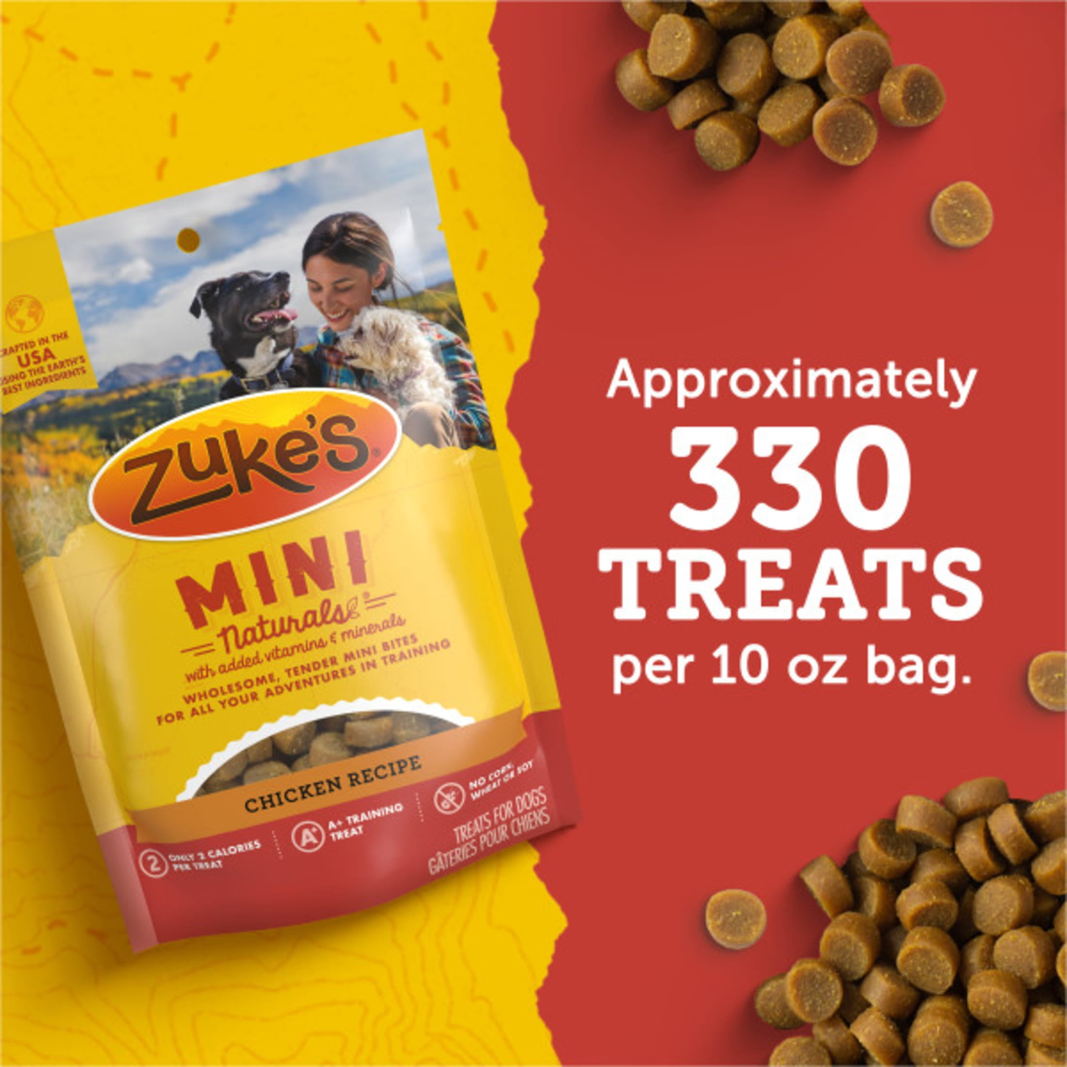 (6 pack) Zuke's Mini Naturals Soft Dog Training Treats, Real Chicken Recipe Tender Chews, 16 oz Pouch