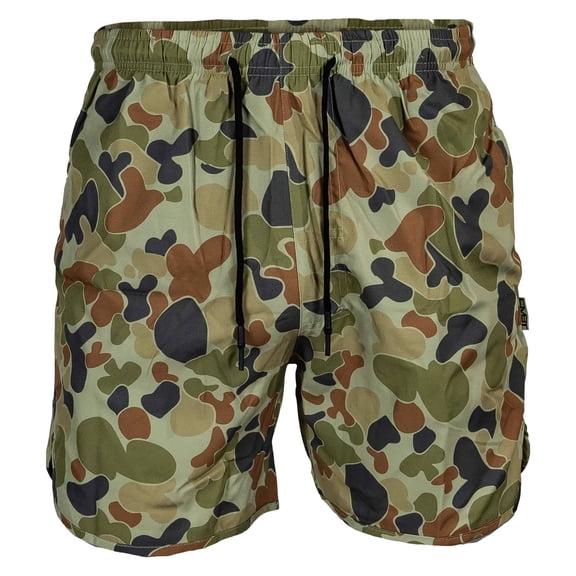Combat Iron Men's Tactical Training Shorts 5.5 Inch Inseam Lightweight Athletic Gym Shorts with Pockets Duck Camo Size S