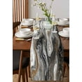 thumbnail image 4 of Black Marble Table Runner 72 Inches, Retro Chic Abstract Mottled Texture Art Bed Runner Dresser Scarves Tabletop for Indoor Outdoor Parties/Ceremony/Banquet, 14" x 72", 4 of 8