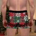 thumbnail image 5 of Yuncity Men's Christmas Underwear Xmas Penguin Snowflake Print Novelty Festive Party Shorts Mens Boxers Briefs Funny Dark Green Xl, 5 of 7