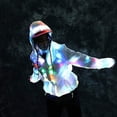thumbnail image 3 of Chaqueta con flash LED para hombre y mujer, sudadera con capucha de béisbol, abrigo deportivo, vestido de fiesta, vestido de moda L, 3 of 5