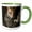 Green/White, variant on 3drose, Ocelot, Mesquite Tree, Welder Wildlife Refuge, Tx - Na02 Rnu0718 - Rolf Nussbaumer, 11oz Two-tone Black Mug