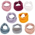 thumbnail image 1 of 8-pack baby bandana bibs, multifunctional shawl bibs soft and absorbent, 1 of 5