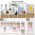 thumbnail image 6 of Window Privacy Film Pink Spring Floral Stained Glass Window Film Decorative Sun Block Window Cover Farmhouse Flowers Butterfly Watercolor Window Clings Static Sticker for Bathroom 23.6"x78.7", 6 of 7