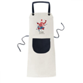 thumbnail image 1 of America 4 July Independent Day Hat Apron Adjustable Bib Cotton Linen BBQ Kitchen Pocket Pinafore, 1 of 2