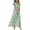 Vert, variante sur LOVZFMLL Robe Courte Imprimée Aguichant et Décontractée pour Femme, Manches Courtes, Col en V, Longueur Genou, Bleu Clair, Taille M,