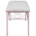 thumbnail image 4 of DeeHome Powder Pink Bench, 4 of 7