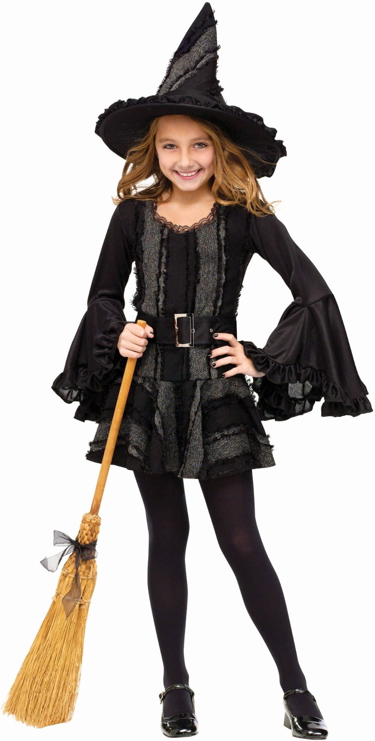 Fun World Girls' Witch Stitch Costume - Size 4-6
