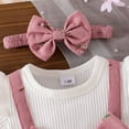 thumbnail image 7 of CAICJ98 Newborn Baby Girl Clothes Summer Short Sleeve Romper Floral Bow Short Jumpsuit Infant Cute Outfits (Pink,3-6 Months), 7 of 7