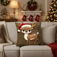 thumbnail image 7 of Leodye Christmas Pillow Covers 18x18 inch Set of 1 Xmas Decorations Soft Plush Christmas Tree Throw Pillow Cases Winter Holiday Decor for Sofa Living Room, 7 of 7
