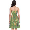 thumbnail image 3 of Dailycode Summer Dresses for Women Strapless Casual Beach Cover Ups Dogs and Pawprints Tube Top Sundress, 3 of 8