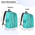 thumbnail image 2 of Defioc Turquoise Wooden2 for Canvas Backpack,Travel Rucksack Unisex Knapsack Laptop Backpack for Work & College -Small, 2 of 7