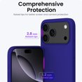 thumbnail image 4 of FZC-Compatible with iPhone 17 Pro Max Case,Slim Liquid Silicone 3 Layers Soft Gel Rubber Shockproof Protective Phone Case 6.9" with Anti-Scratch Microfiber Lining-Klein Blue, 4 of 4