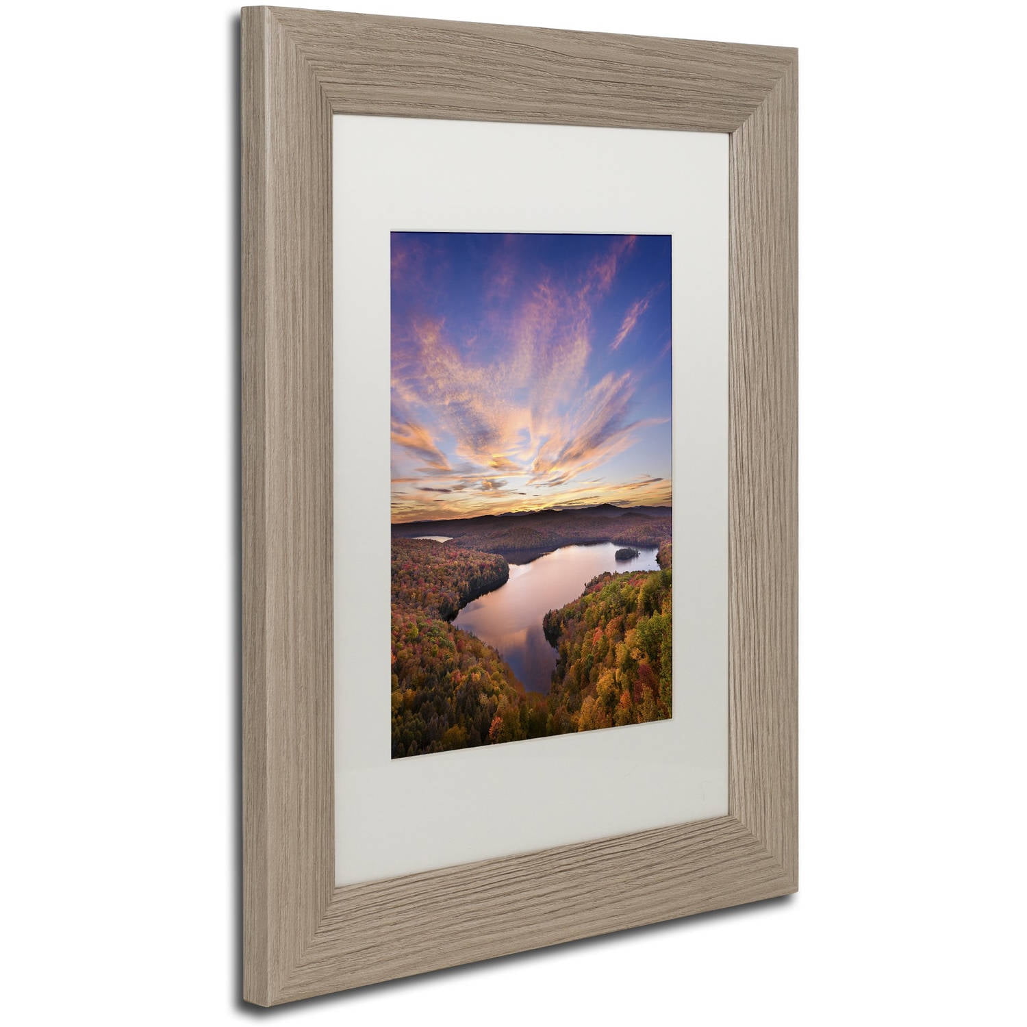 Trademark Fine Art "View from the Ledge" Canvas Art by Michael Blanchette Photography White Matte, Birch Frame