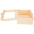 thumbnail image 3 of Caja de almacenamiento de madera con tapa, cajas con bisagras multifunción, caja de embalaje para regalos artesanales, caja para joyas, caja para dulces navideños, contenedor de almacenamiento, 3 of 8