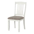 thumbnail image 5 of Xukmct Set of 2 Upholstered Seat Side Chair with Wood Frame, Armless Dining Chair for Living Room, Dining Room, White, 5 of 6