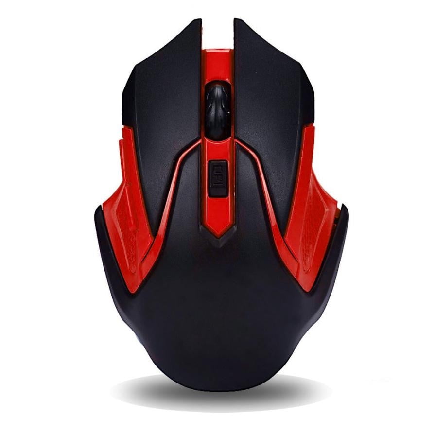 Computer Gaming Gamer Mouse 3200DPI 4Button USB LED Light Optical Wired/Wireless 