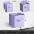 thumbnail image 3 of Sorbus 13 Inch Collapsible Fabric Storage Cubes, 8 Foldable Baskets for Organizing for Closet, Shelves, Clothes, Toys, Books, Pastel Purple, 3 of 7