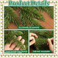 thumbnail image 3 of Ebaokuup 6 Ft Christmas Norfolk Pine Garland, 3 Fork Dense Real Touch Pine Garland Ornament, Realistic Artificial Pines Greenery Garlands for Christmas Holiday Mantle Fireplace Table Home Decor, 3 of 6
