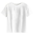 thumbnail image 1 of T-Shirts Teinture sur Nœuds Décontractés pour Femmes, Manches Courtes, Blanc, 1 of 5