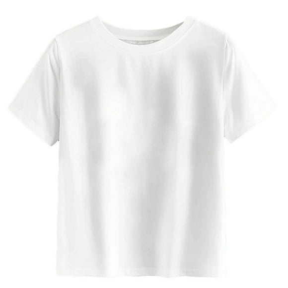 White Blouse for women Casual DIY Tie- Tees Short Sleeve White T-Shirt Blouse Tops
