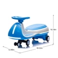 thumbnail image 2 of Ambifirner Electric Wiggle Car with Pedal, Rechargeable Battery,2 in 1 Swing Car,Max 5 Mph, Anti-Rollover, Flashing Wheels, Bluetooth, 150 Lbs, Blue, 2 of 9