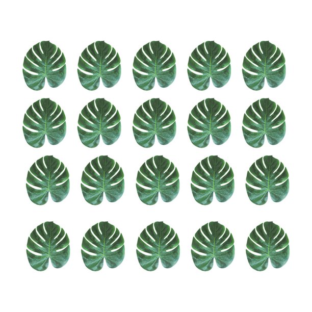 Frcolor Leaves Palm Fake Tropical Tree Artificial Faux Monstera Leaf