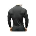 thumbnail image 2 of hirigin Men Sports Shirt Round Neck Long Sleeve Elastic Quick Drying Tops Fitness Running Casual Clothing, 2 of 9