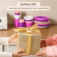 thumbnail image 5 of Homienly 40-Piece Wheat Straw Dinnerware Set, Reusable Plates, Bowls & Cups, Textured Pattern, Dishwasher Safe, BPA-Free, Pink Flower, 5 of 8