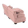 thumbnail image 7 of 94"L Shape Sofa, Chenille 2 Seater Cloud Couch with 4 Soft Pillows, Upholstered Deep Seat Sofa Couch with Convertible Ottoman for Living Room, Apartment, Office, Pink, 7 of 7