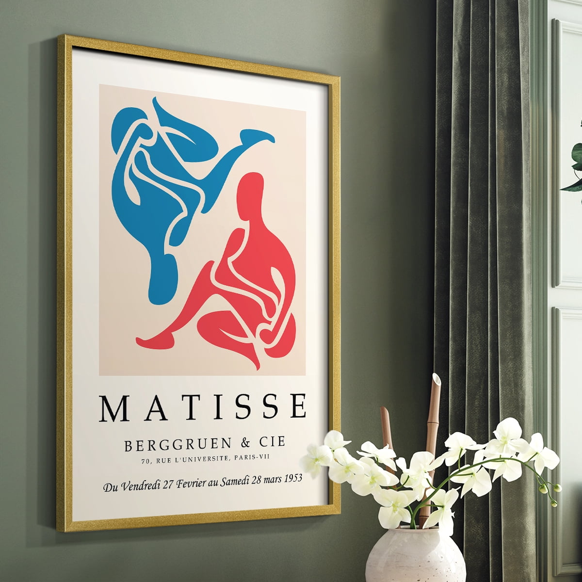 Matisse CXXVI Framed Print in Gold Solid Wood 22 x 28 Framed Print