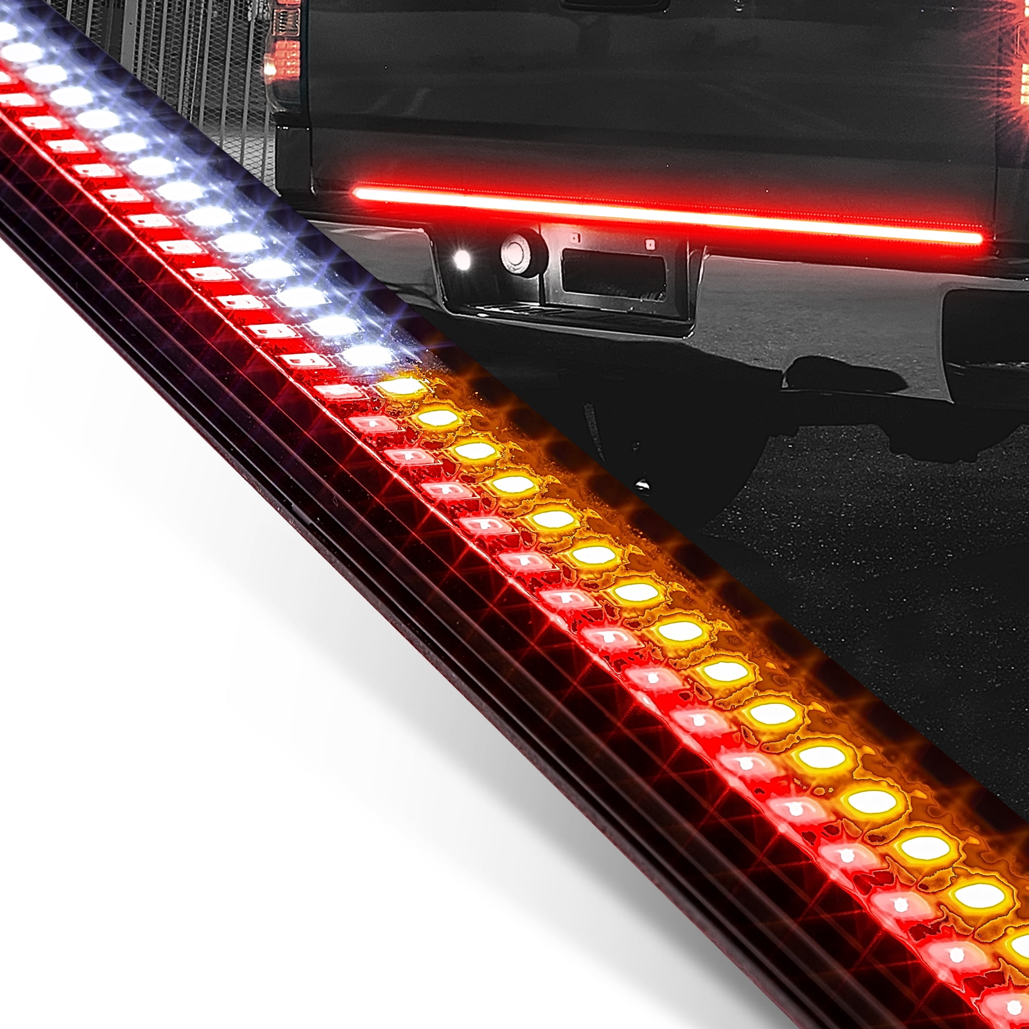 60" LED Tailgate Brake Light Bar for Truck Trailer w/ Sequential Turn
