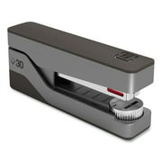 Tru Red TR58078 Premium Desktop Half Strip Stapler, Gray & Black - 30 per Sheet