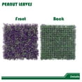 thumbnail image 3 of Grass Wall Panel 20'x20', 2Packs Artificial Greenery Wall Backdrop Faux Fence Privacy Screen Fake Hedge Topiary Boxwood Décor for Indoor Outdoor, Purple Leaves, 3 of 8